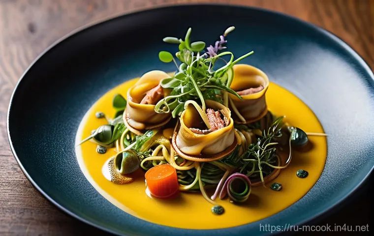 다문화 요리사와 미슐랭 스타 레스토랑 - The Culinary Artist's Palette**

**Prompt:** A highly dynamic, wide-angle shot of a male chef, appro...